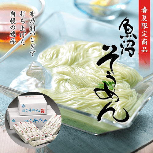 【乾麺】海藻ふのり仕立て 魚沼そうめん30袋　段ボール箱入り