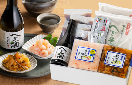 「へぎ酒・海大地の逸味」冬のほろ酔いセット