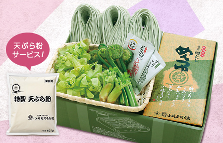 春の味わい便　山菜生へぎそばセット