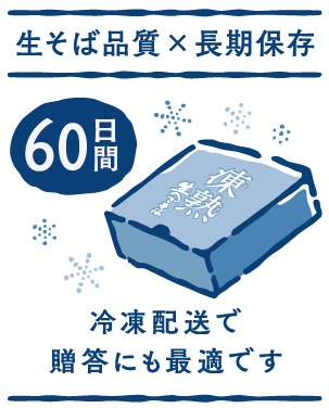 生そば品質 × 長期保存